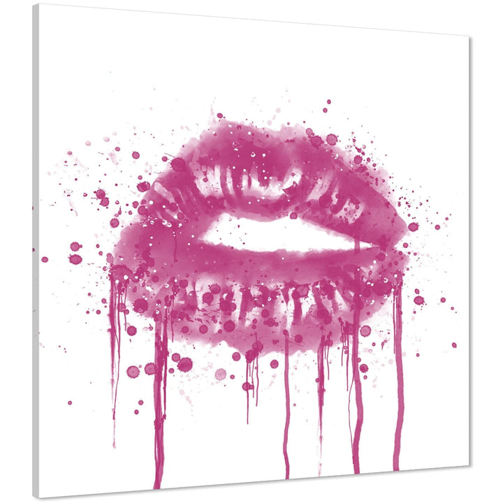 Pink Fashion Canvas Art Prints Lips - 1s1079S