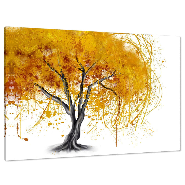 Painted Tree Trees Framed Wall Art Print Orange Black - 1RL1180M