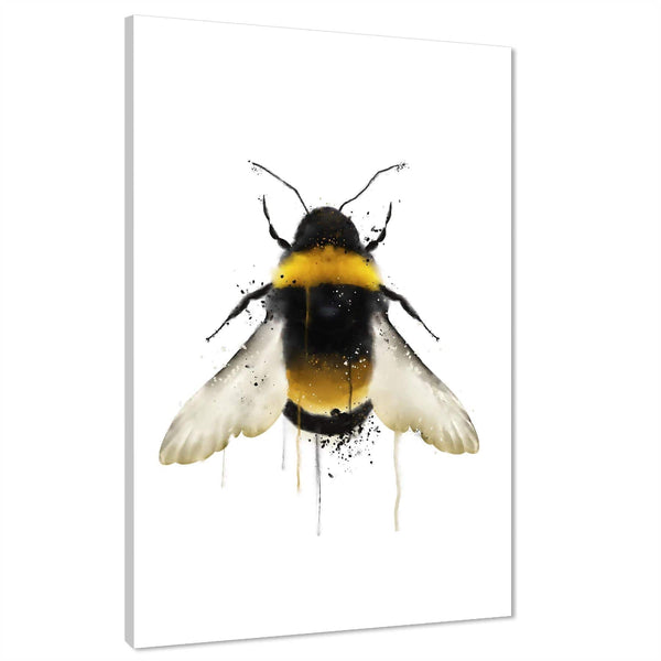 Bee Canvas Art Pictures - Yellow Black