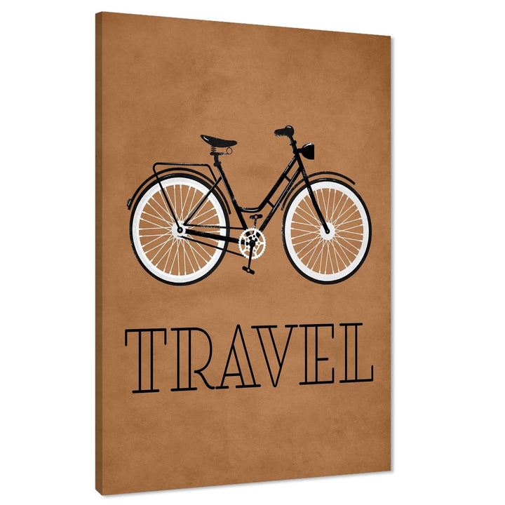 Cycling Canvas Art Prints Brown Black and White - 1RP1043M