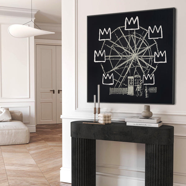 Large Banksy Framed Canvas Art Print - Banksquiat