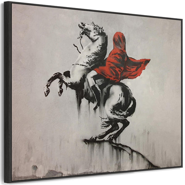 Large Banksy Framed Canvas Art Print - Bonaparte