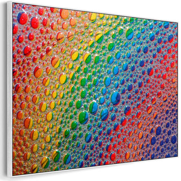Multi-Coloured Canvas Artwork Framed Print Colourful Abstract Picture