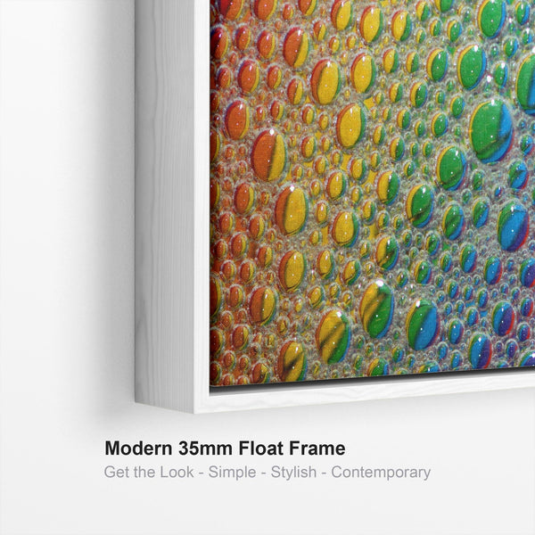 Multi-Coloured Canvas Artwork Framed Print Colourful Abstract Picture