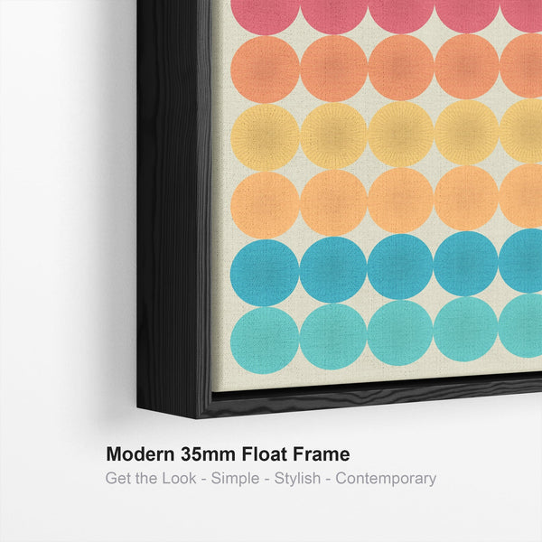 Large Modern Colourful Wall Art - Abstract Framed Canvas