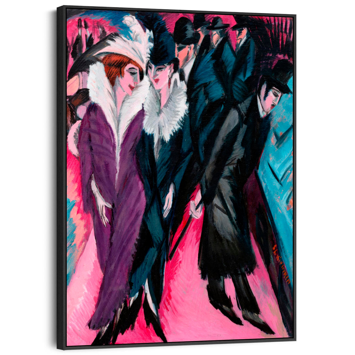 Ernst Ludwig Kirchner - Framed Wall Art Print Canvas Picture - Berlin