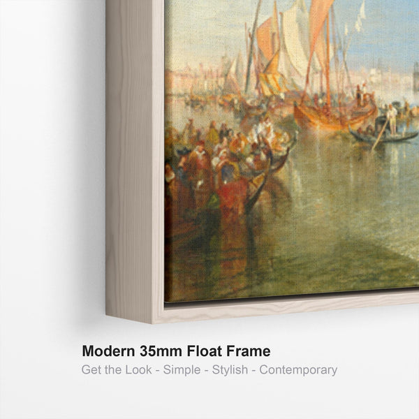 Large JMW William Turner Venice Wall Art Framed Canvas of Dogana San Giorgio Maggiore Painting
