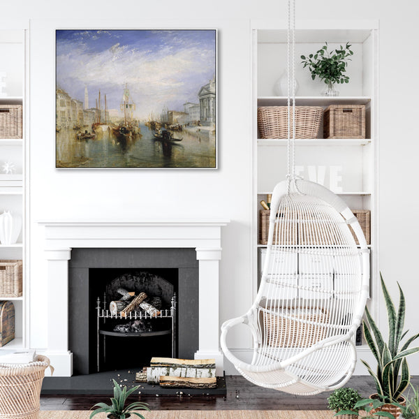 Large JMW William Turner Venice Wall Art Framed Canvas of Grand Canal Painting