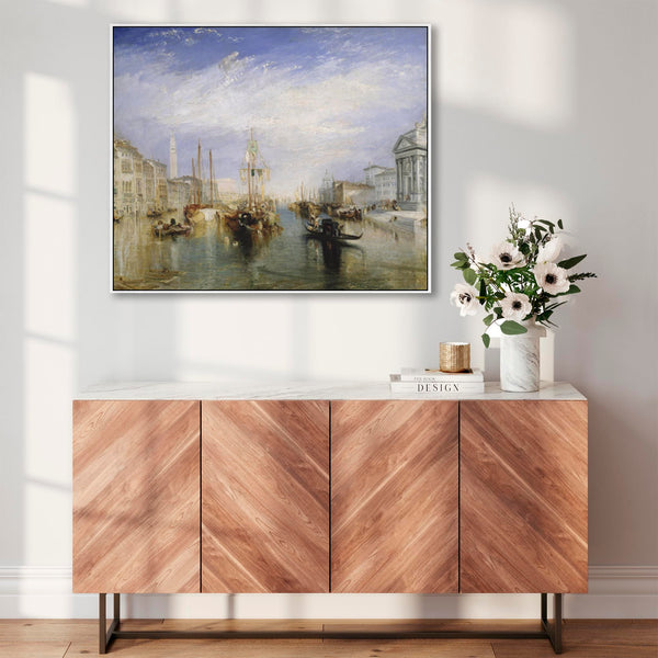Large JMW William Turner Venice Wall Art Framed Canvas of Grand Canal Painting