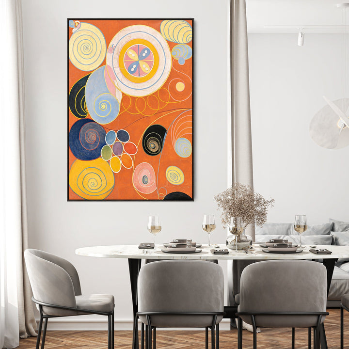 Hilma AF Klint Wall Art Framed Canvas Print of Abstract No3 Youth Painting - FFp-2185-B-S