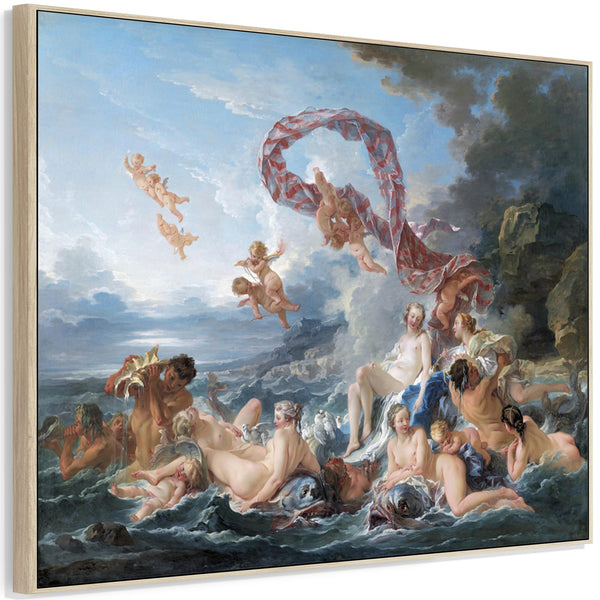 Francois Boucher Framed Artwork Print on Canvas The Triumph of Venus