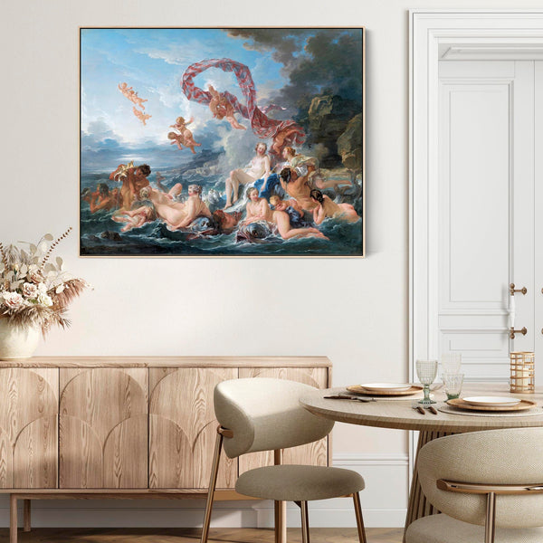 Francois Boucher Framed Artwork Print on Canvas The Triumph of Venus