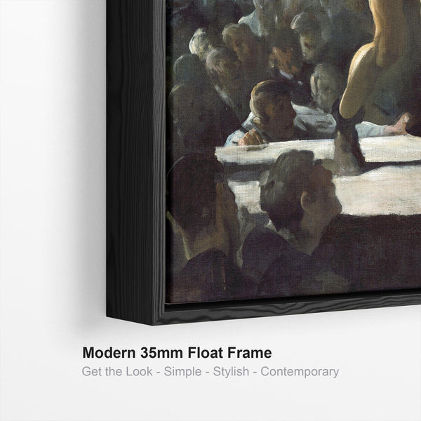 George Wesley Bellows Framed Wall Art Print Canvas Club Night Fighting Boxing