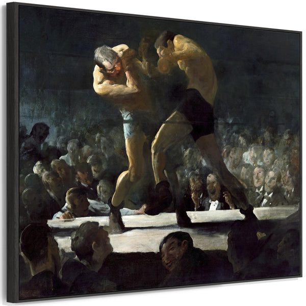 George Wesley Bellows Framed Wall Art Print Canvas Club Night Fighting Boxing