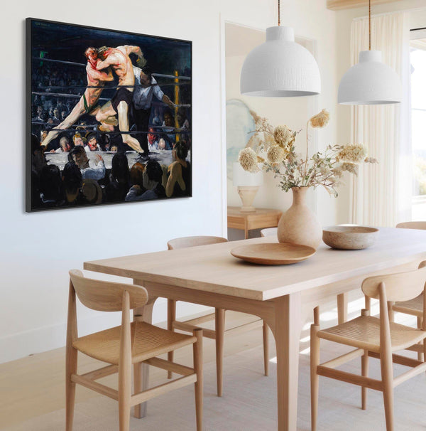 George Wesley Bellows Framed Wall Art Print Canvas Fighting Stag at Sharkeys Boxing