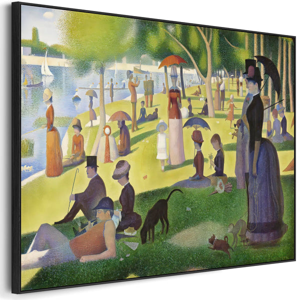 Georges Seurat Framed Wall Art Print Canvas A Sunday on La Grande Jatte