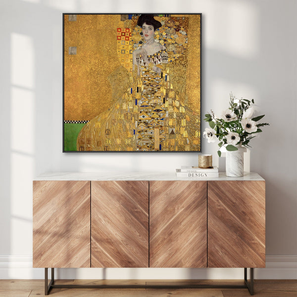 Large Gustav Klimt Framed Canvas Wall Art Print - The Lady in Gold Artwork