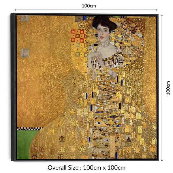 Large Gustav Klimt Framed Canvas Wall Art Print - The Lady in Gold Artwork