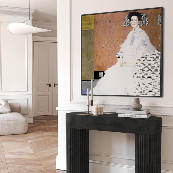 Gustav Klimt Framed Art Print - Bildnis Fritza Riedler - on Canvas