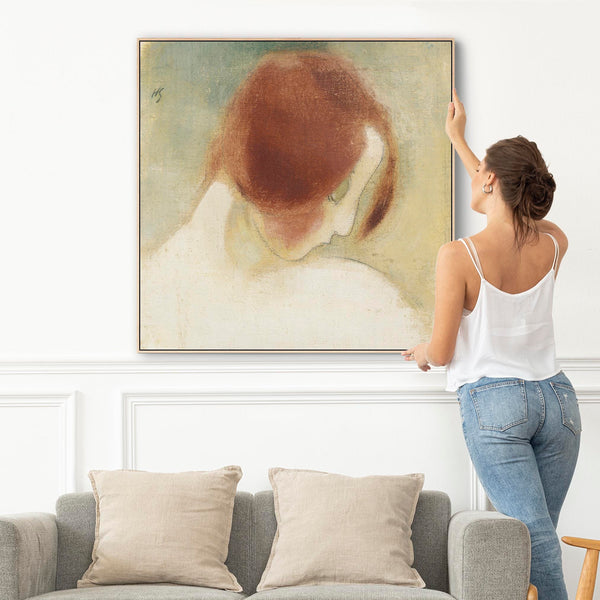Helene Schjerfbeck Framed Artwork on Canvas Red Haired Girl