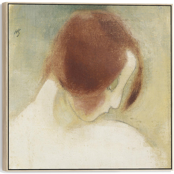 Helene Schjerfbeck Framed Artwork on Canvas Red Haired Girl