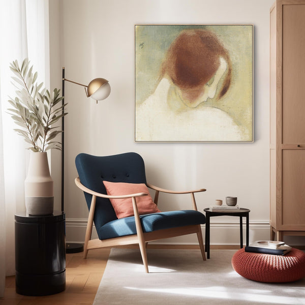 Helene Schjerfbeck Framed Artwork on Canvas Red Haired Girl