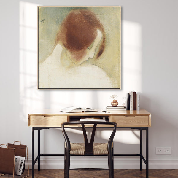 Helene Schjerfbeck Framed Artwork on Canvas Red Haired Girl