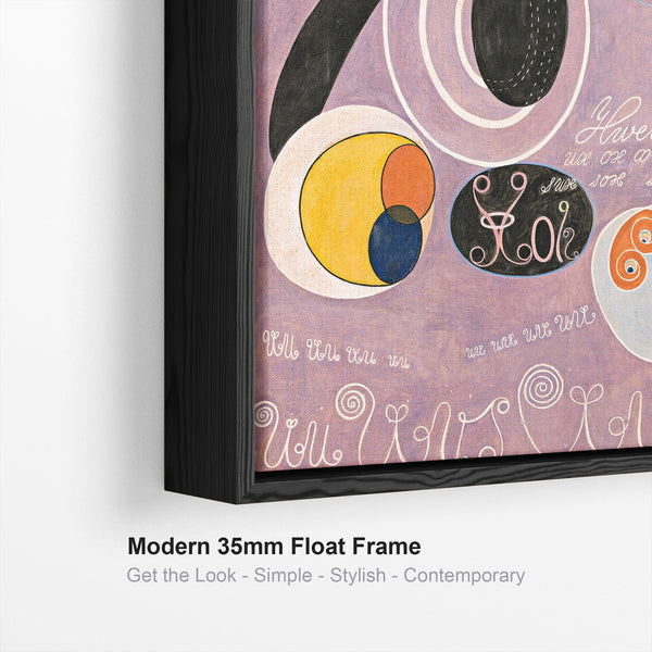 Hilma AF Klint Abstract Wall Art Framed Canvas Print of No6 Lilac Painting
