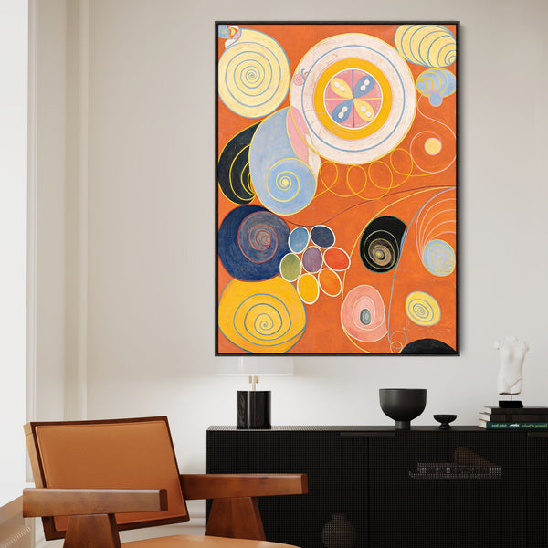 Hilma AF Klint Wall Art Framed Canvas Print of Abstract No3 Youth Painting