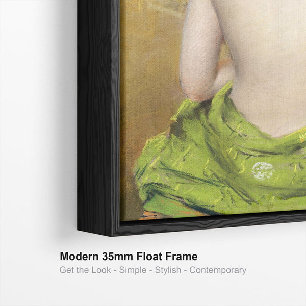 Japanese Wall Art Framed Canvas Print of Sensual Woman Kimono Painting