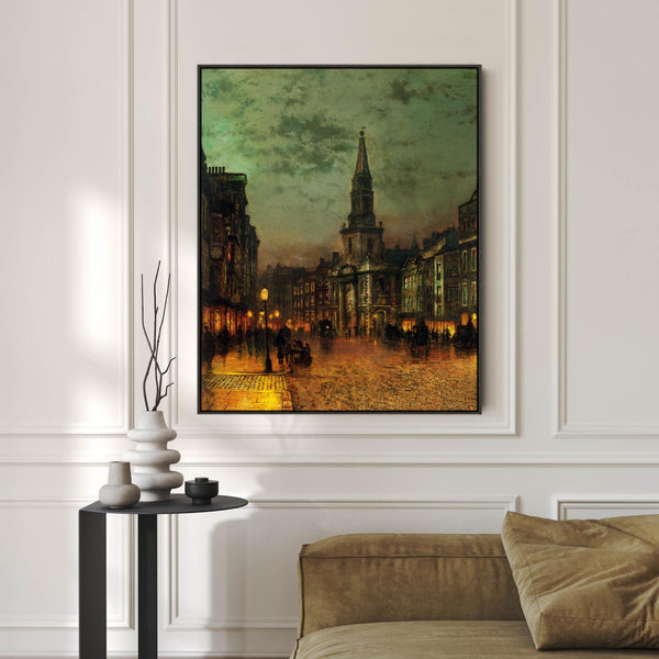 John Atkinson Grimshaw Framed Artwork Print on Canvas Blackman Street in London