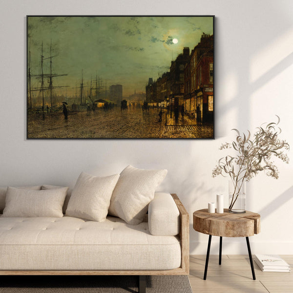 John Atkinson Grimshaw Framed Artwork Print on Canvas Glasgow