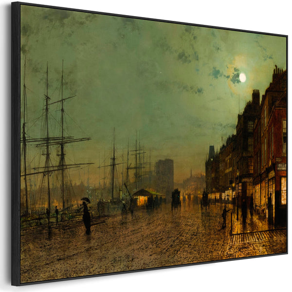 John Atkinson Grimshaw Framed Artwork Print on Canvas Glasgow