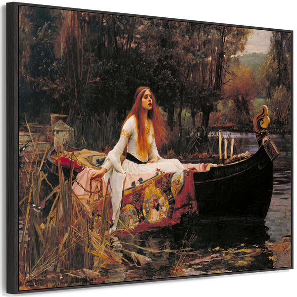 John William Waterhouse Framed Artwork Print on Canvas The Lady of Shalott
