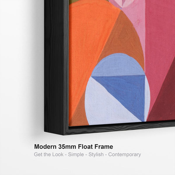 Joseph Schillinger Multi-Coloured Abstract Framed Canvas Wall Art Print Area Broken by Perpendiculars