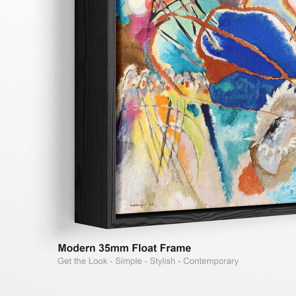 Modern Colourful Abstract Wall Art - Wassily Kandinsky Framed Canvas
