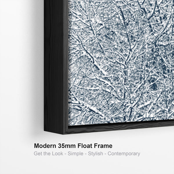 Large Abstract Black White Modern Wall Art Framed Canvas Print for Living Room