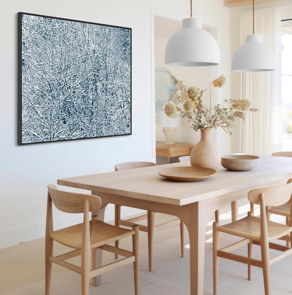 Large Abstract Black White Modern Wall Art Framed Canvas Print for Living Room