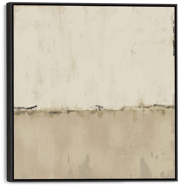 Neutral Abstract Framed Canvas Wall Art - Modern Cream Square Artwork - FFs-2106-B-XL