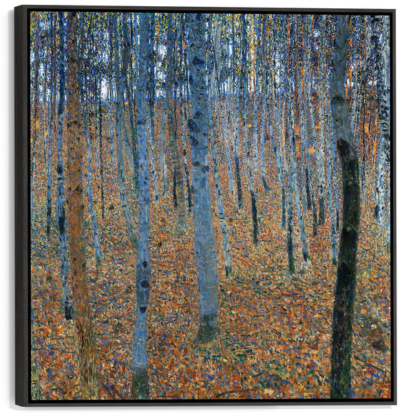 Gustav Klimt Birch Trees - Framed Canvas Wall Art - Beech Grove