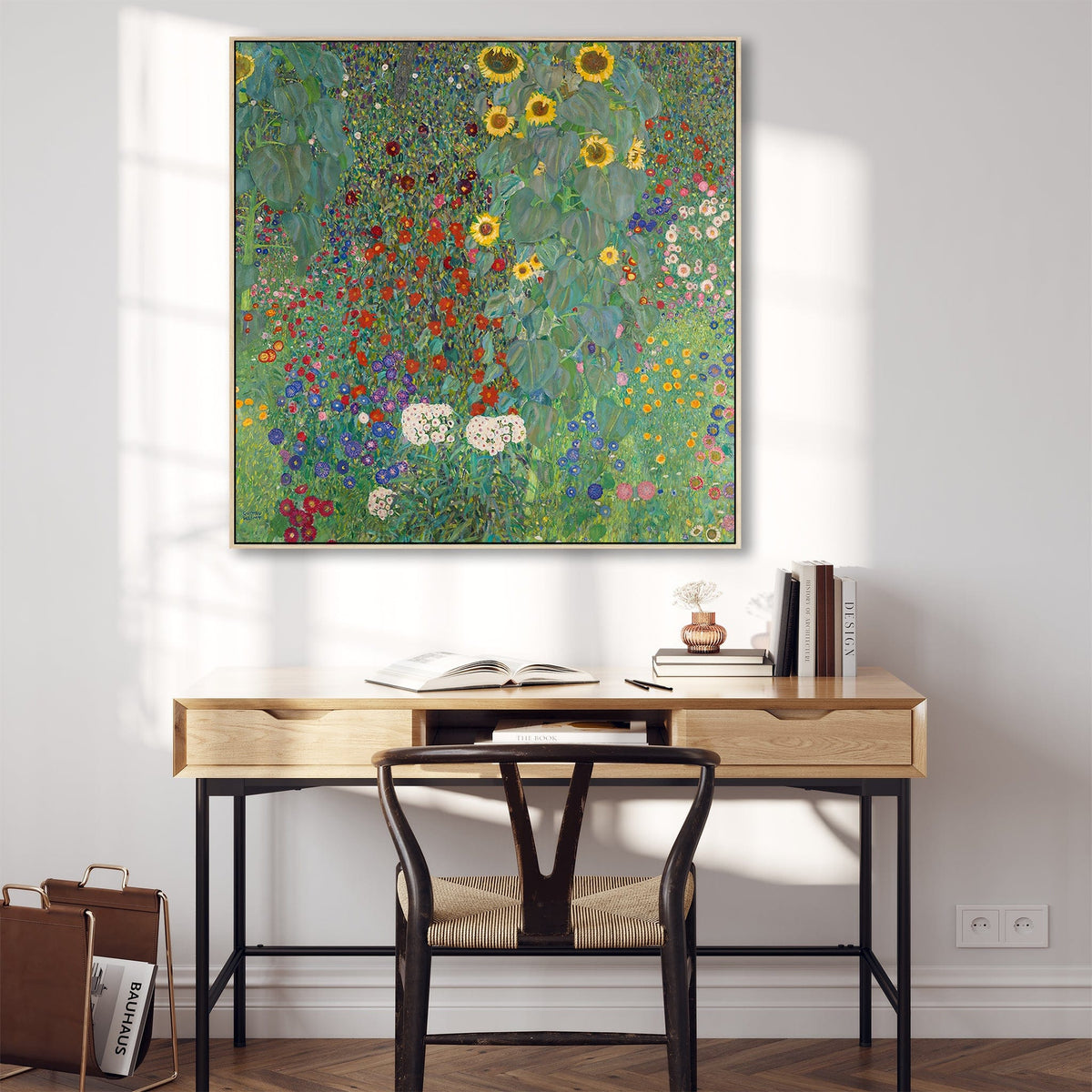 Large Gustav Klimt Farm Garden Framed Canvas Print Green Floral Large Gustav Klimt Farm Garden Framed Canvas Print Green Floral