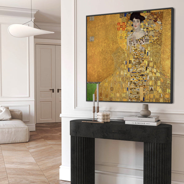 Large Gustav Klimt Framed Canvas Wall Art Print - The Lady in Gold Artwork