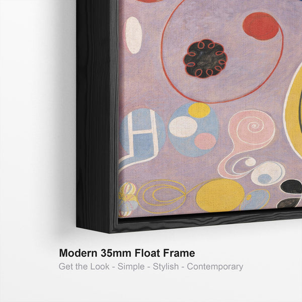 Large Hilma Klint Abstract Framed Pair of Violet Purple Wall Art Contemporary Prints