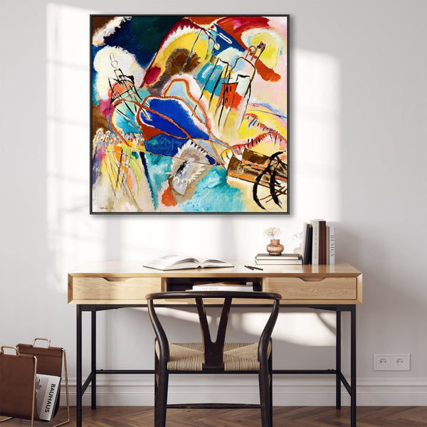 Modern Colourful Abstract Wall Art - Wassily Kandinsky Framed Canvas