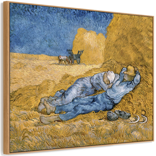 Large Vincent Van Gogh Framed Wall Art Print of The Siesta Painting