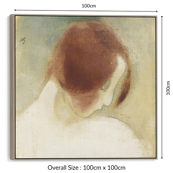 Helene Schjerfbeck Framed Artwork on Canvas Red Haired Girl