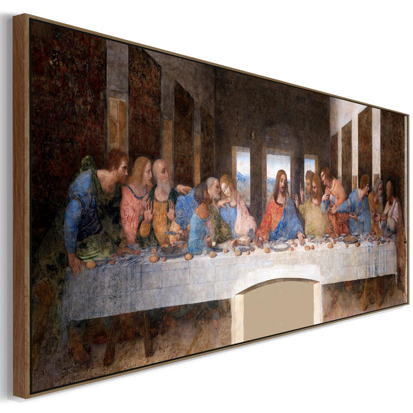Leonardo da Vinci - Framed Wall Art Print Canvas Picture - Last Supper