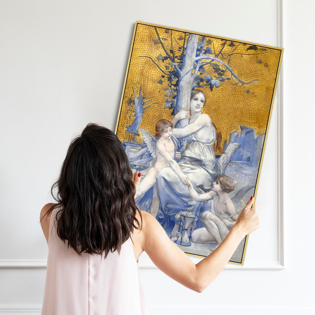 Luc-Olivier Merson Artwork Canvas Print Framed Allegory of Time –  wallfillers.co.uk