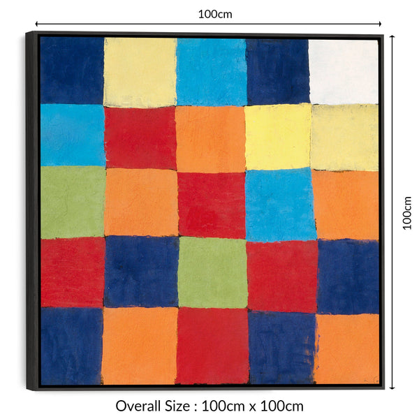 Large Colourful Abstract Framed Canvas Paul Klee Wall Art