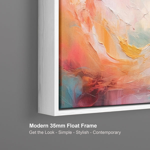 Bright Abstract Colourful Framed Wall Art Modern Canvas